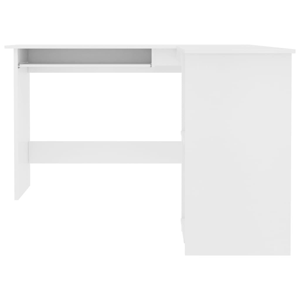 Bureau d'angle 120x140x75 cm en dérivé du bois coloris chêne