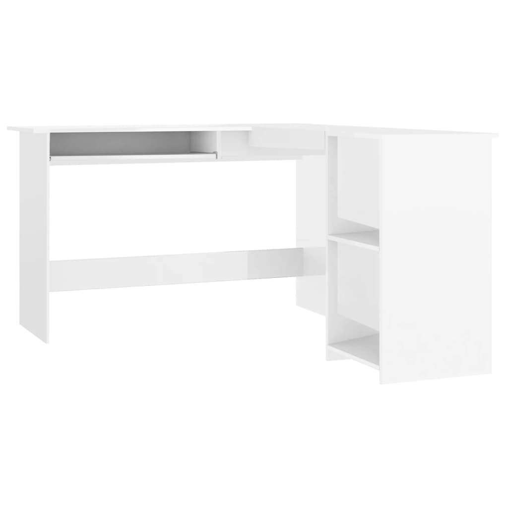 Bureau d'angle 120x140x75 cm en dérivé du bois coloris chêne