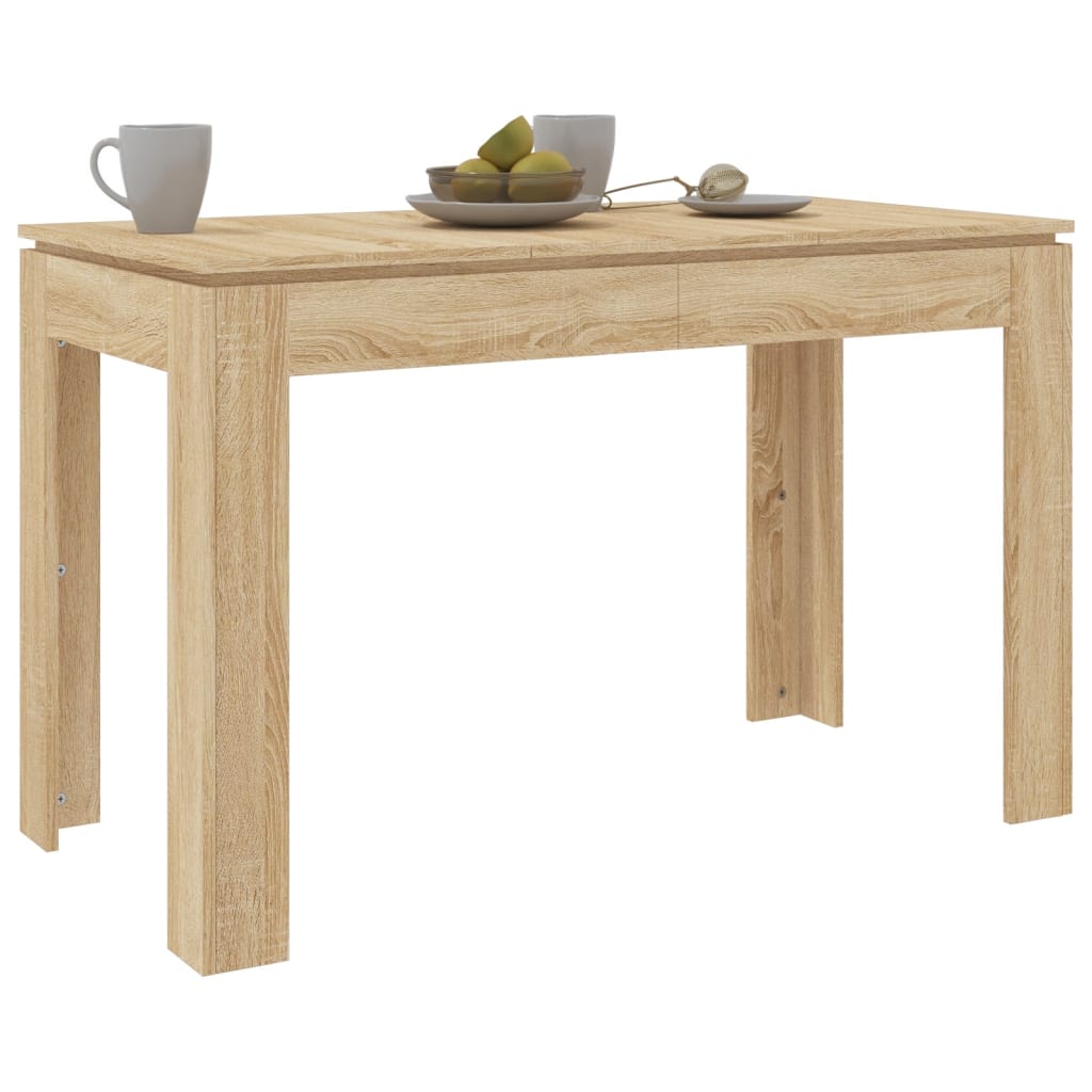 Eettafel 120x60x76 cm bewerkt hout