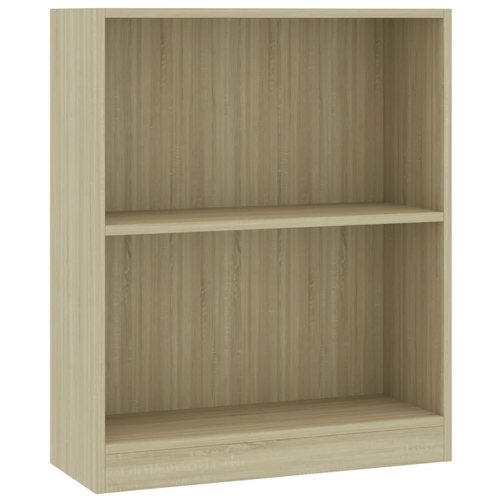 Boekenkast 60x24x76 cm bewerkt hout grijs sonoma eikenkleurig