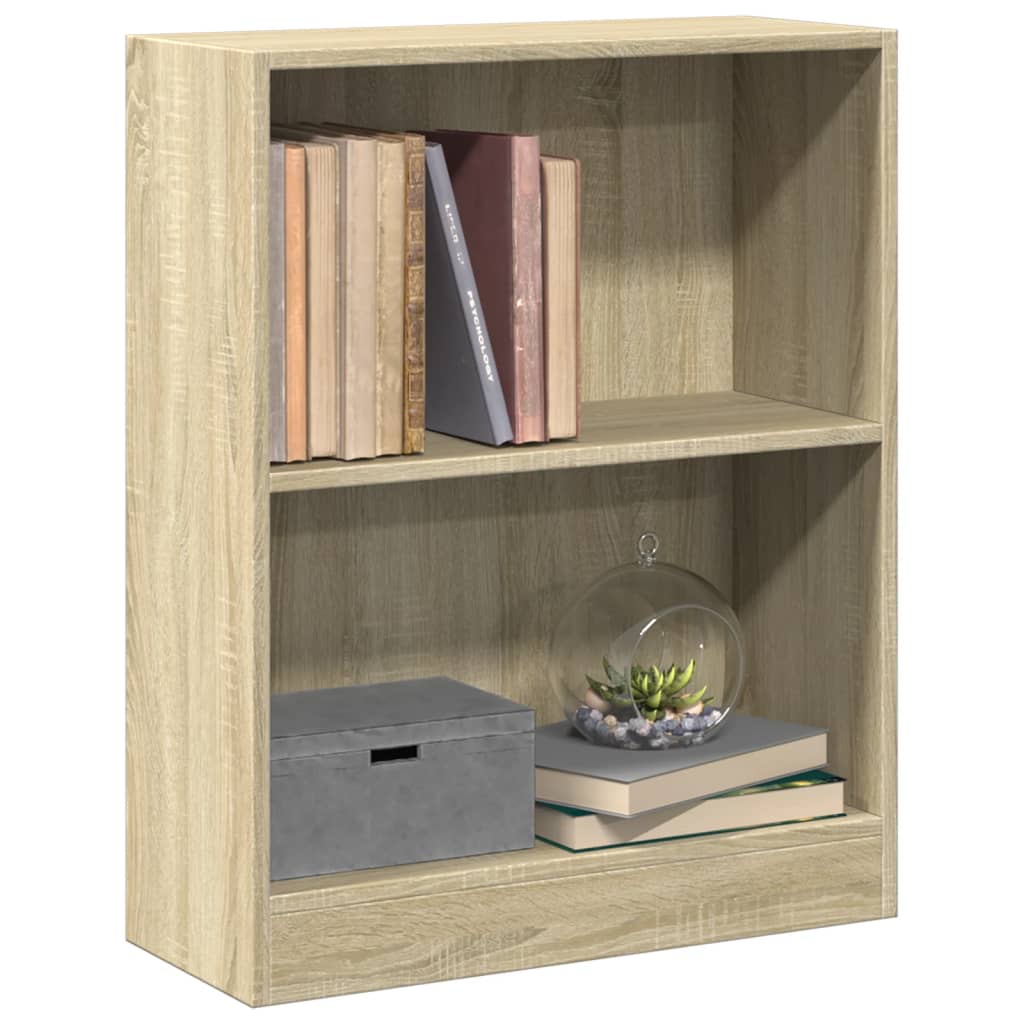 Boekenkast 60x24x76 cm bewerkt hout grijs sonoma eikenkleurig