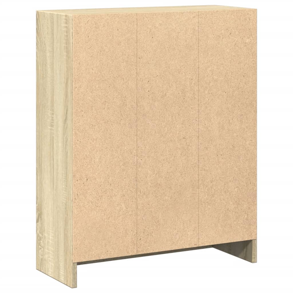 Boekenkast 60x24x76 cm bewerkt hout grijs sonoma eikenkleurig