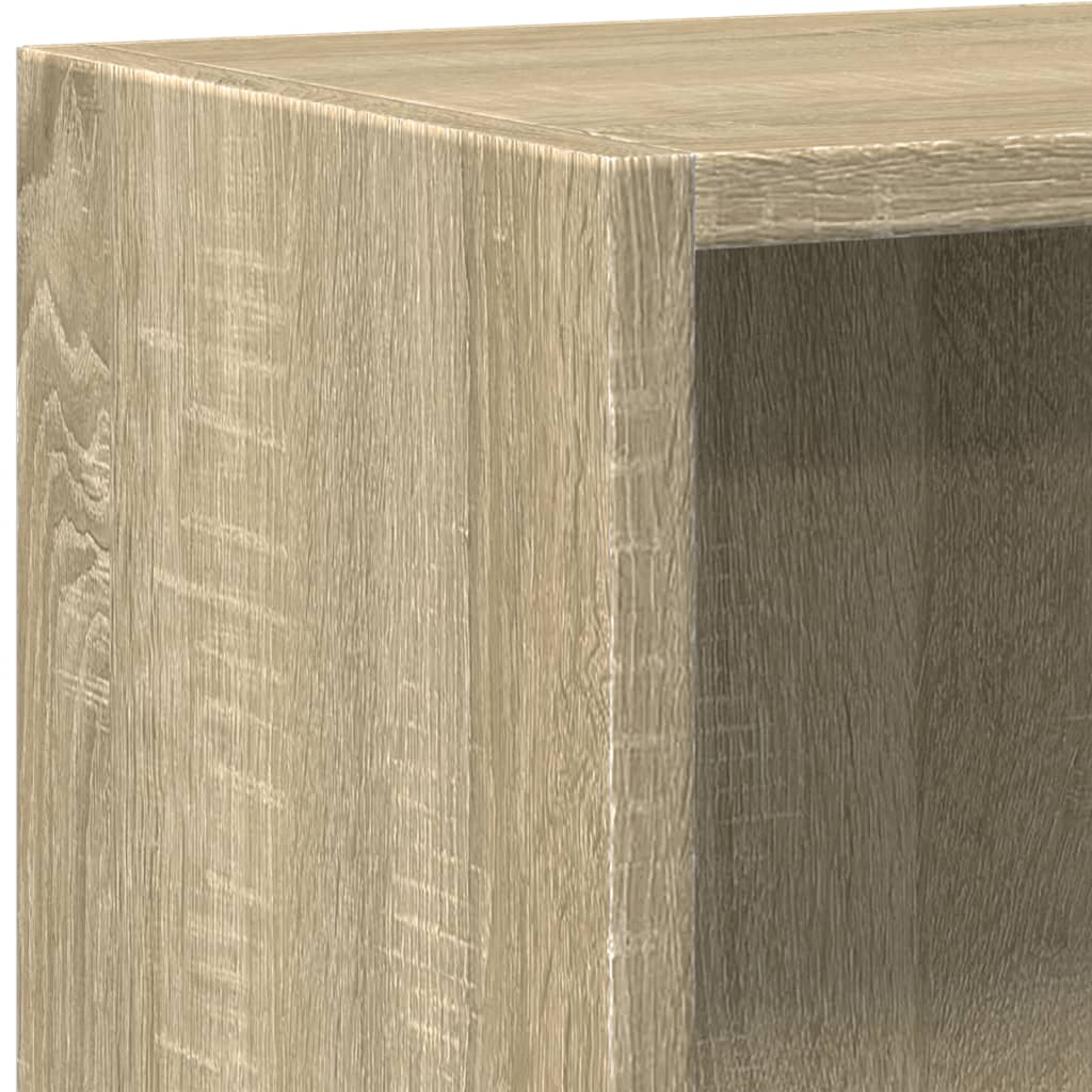 Boekenkast 60x24x76 cm bewerkt hout grijs sonoma eikenkleurig