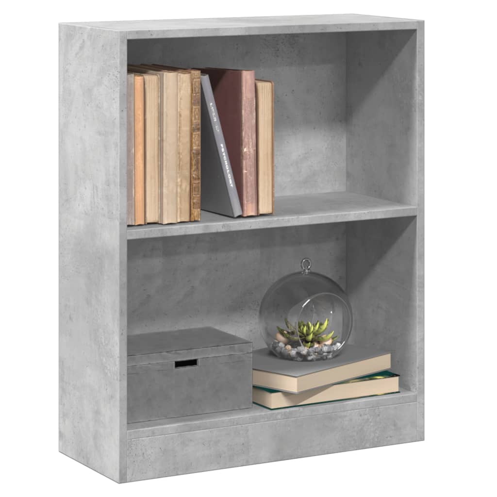 Boekenkast 60x24x76 cm bewerkt hout grijs sonoma eikenkleurig