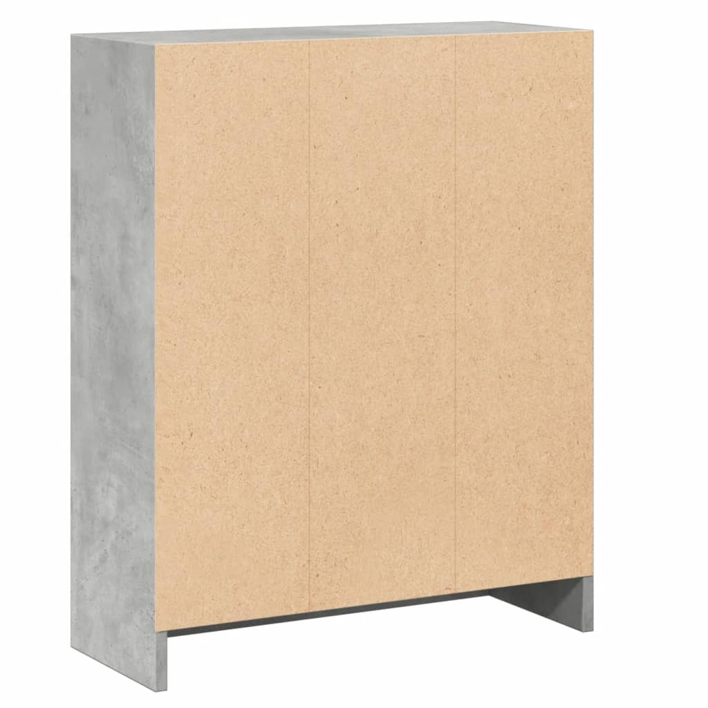 Boekenkast 60x24x76 cm bewerkt hout grijs sonoma eikenkleurig