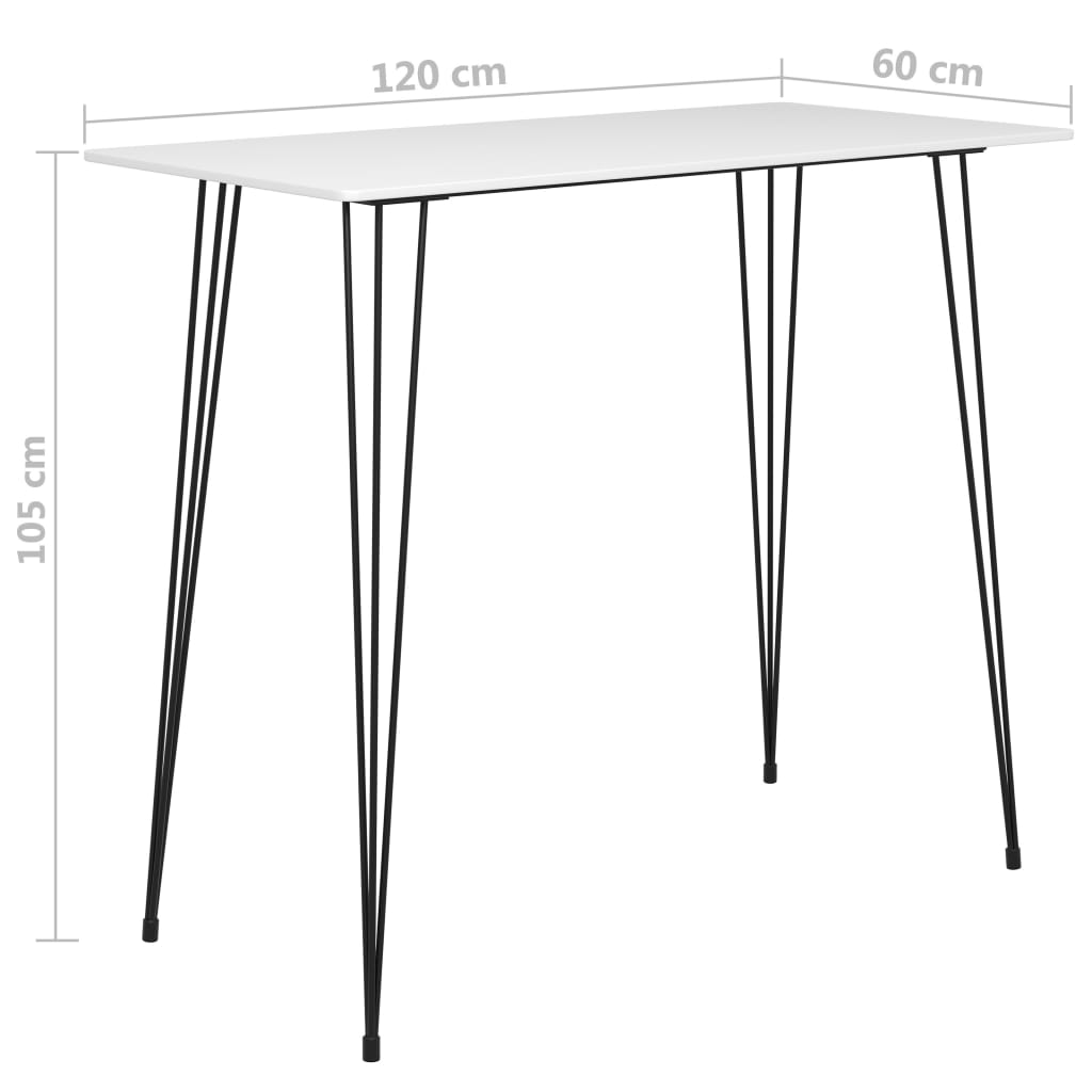 Table de bar 120x60x105 cm