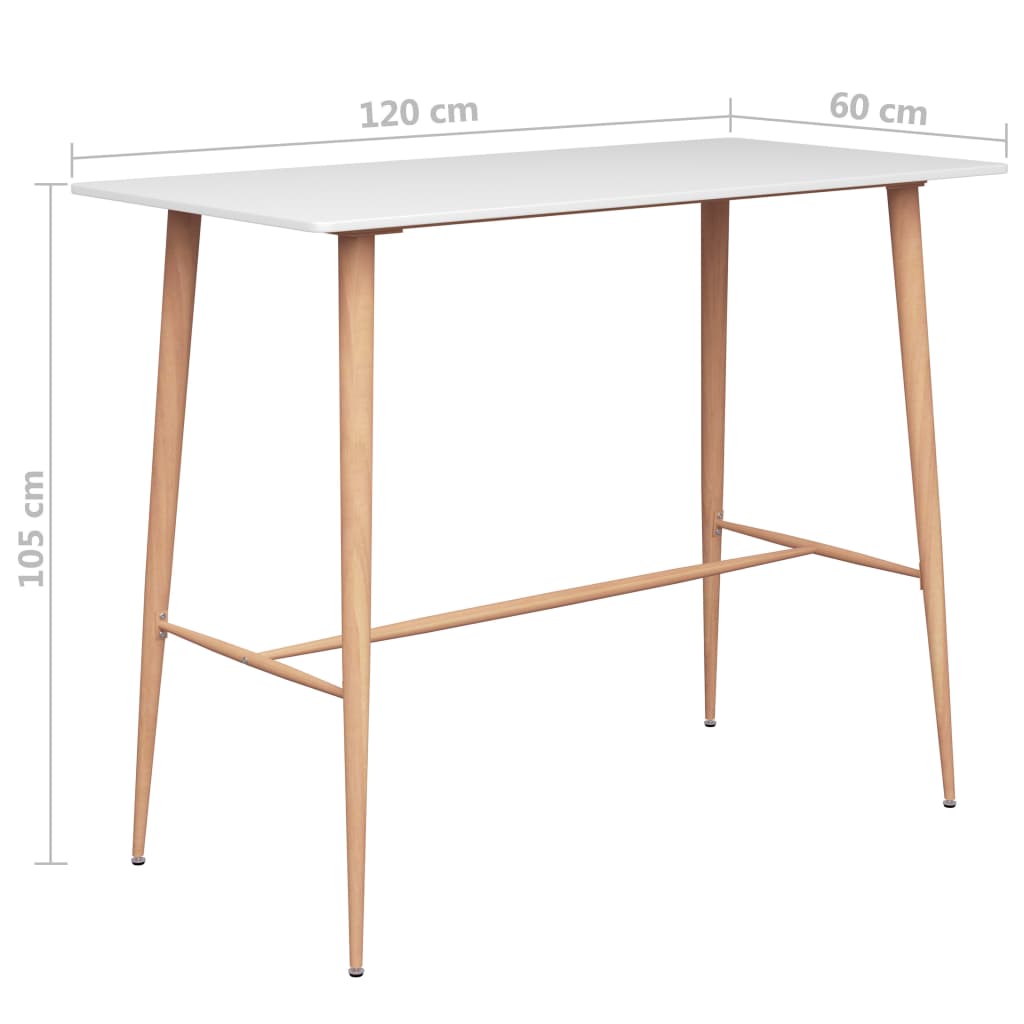 Table de bar 120x60x105 cm