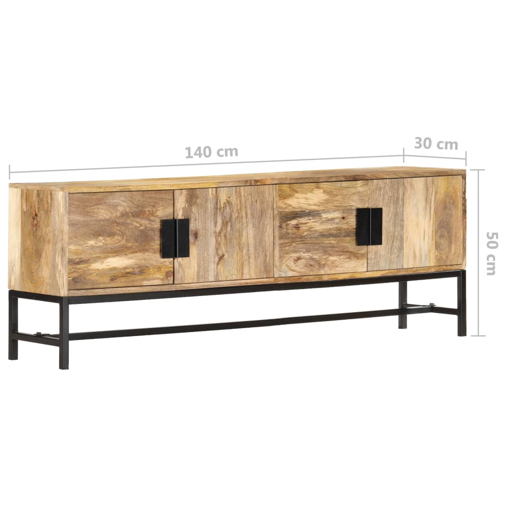 Tv-meubel 140x30x50 cm massief mangohout