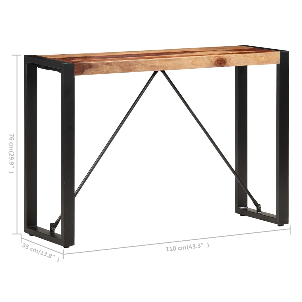 Wandtafel 110x35x76 cm massief gerecycled hout