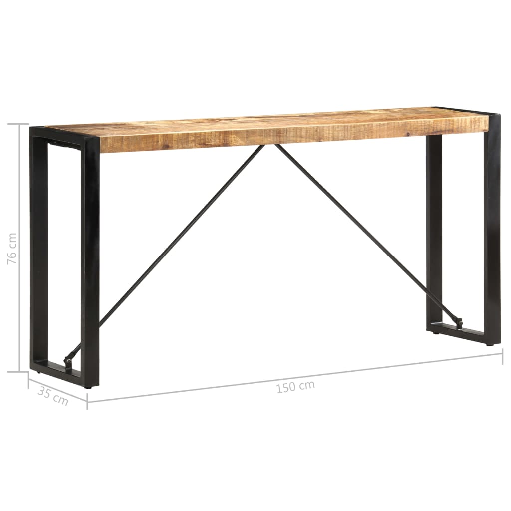 Wandtafel 150x35x76 cm massief gerecycled hout