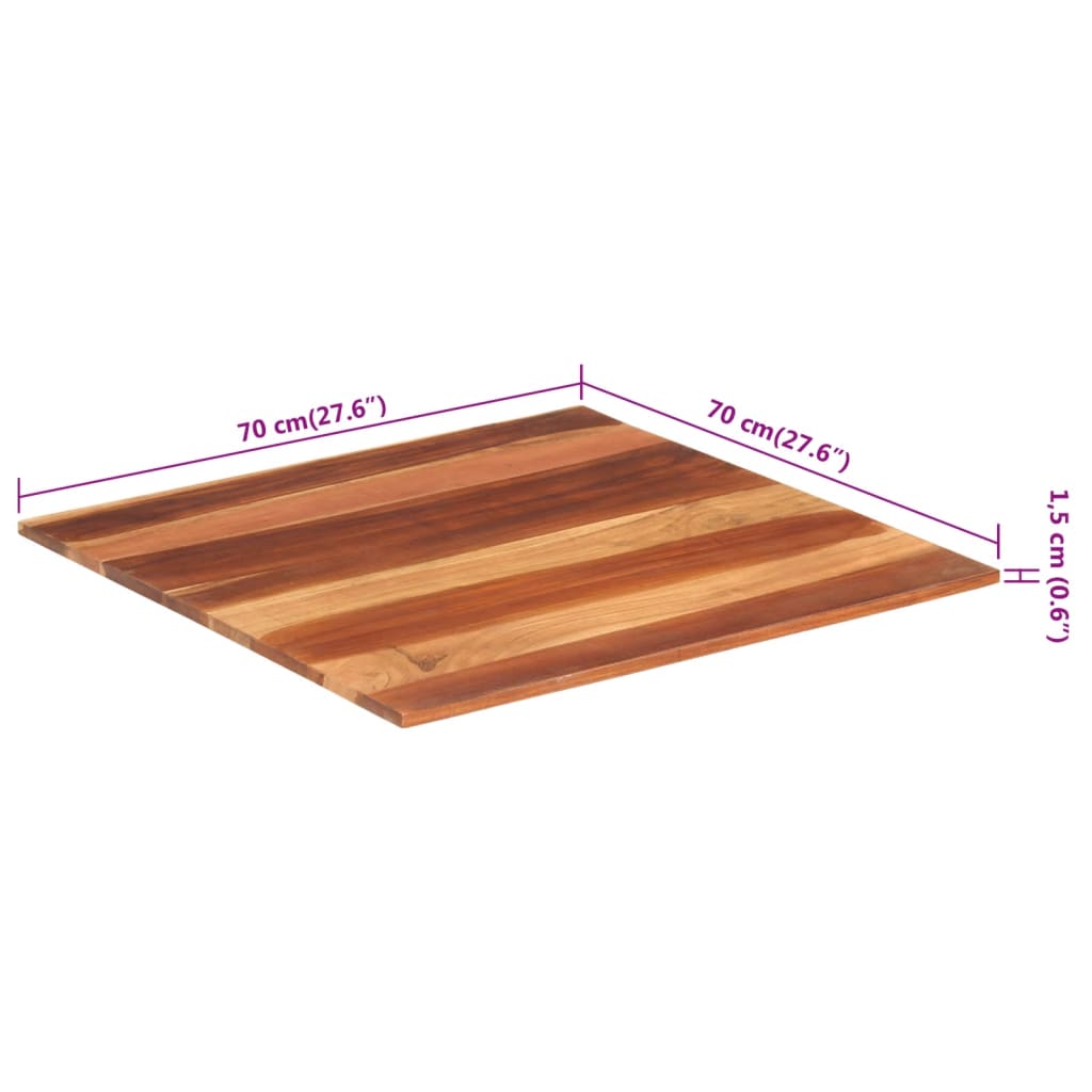 Tafelblad 15-16 mm 80x80 cm massief acaciahout