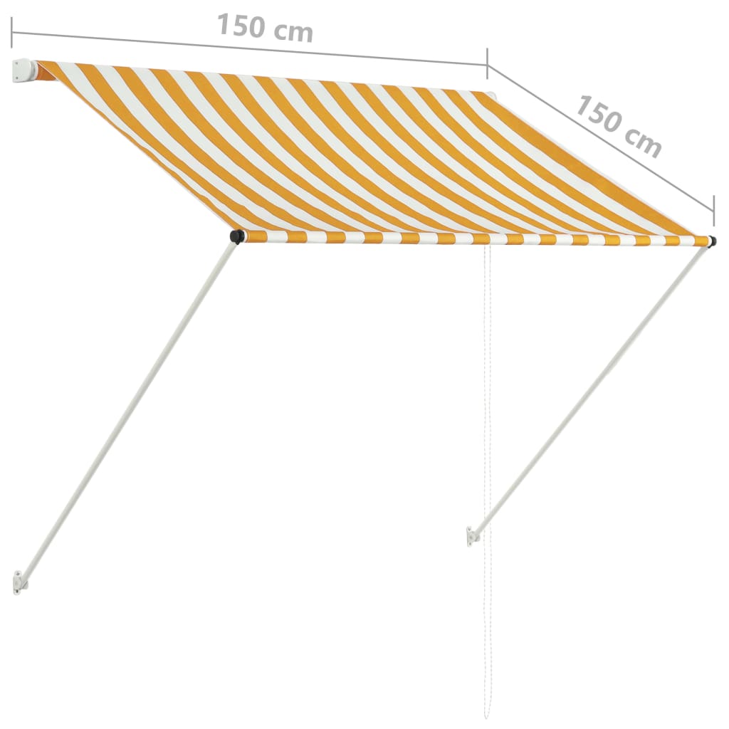 Luifel uittrekbaar 250x150 cm wit