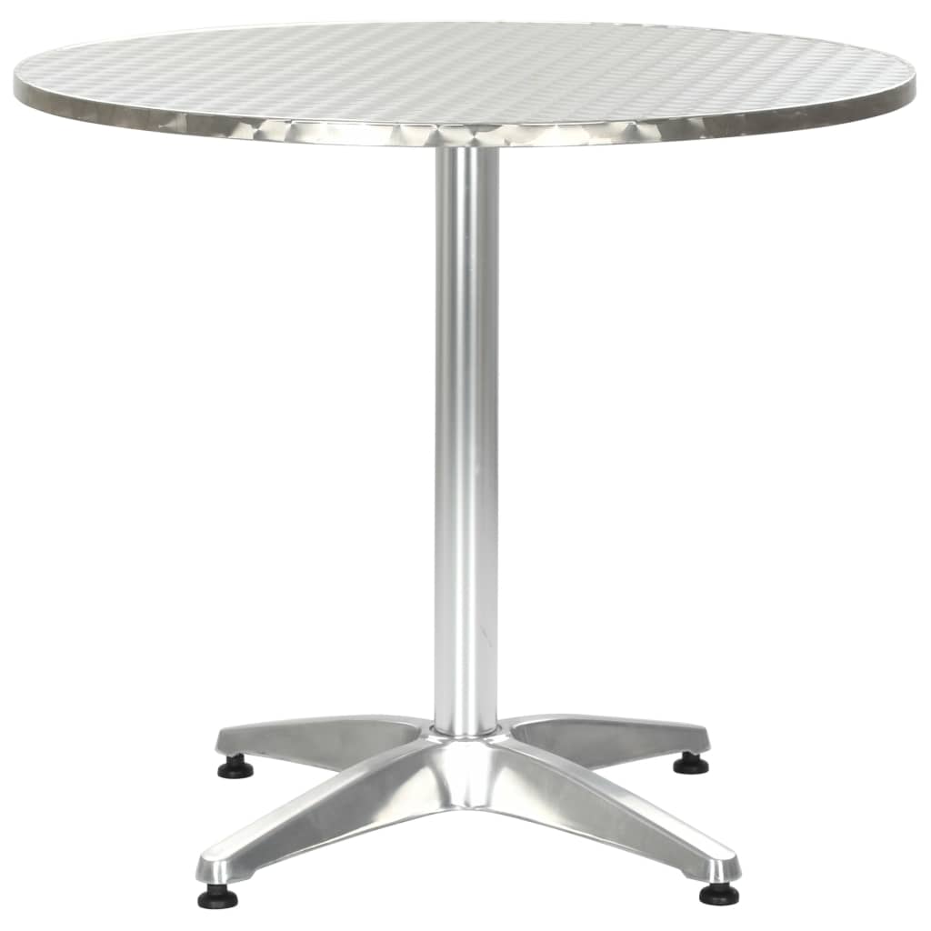 Tuintafel 60x70 cm aluminium zilverkleurig