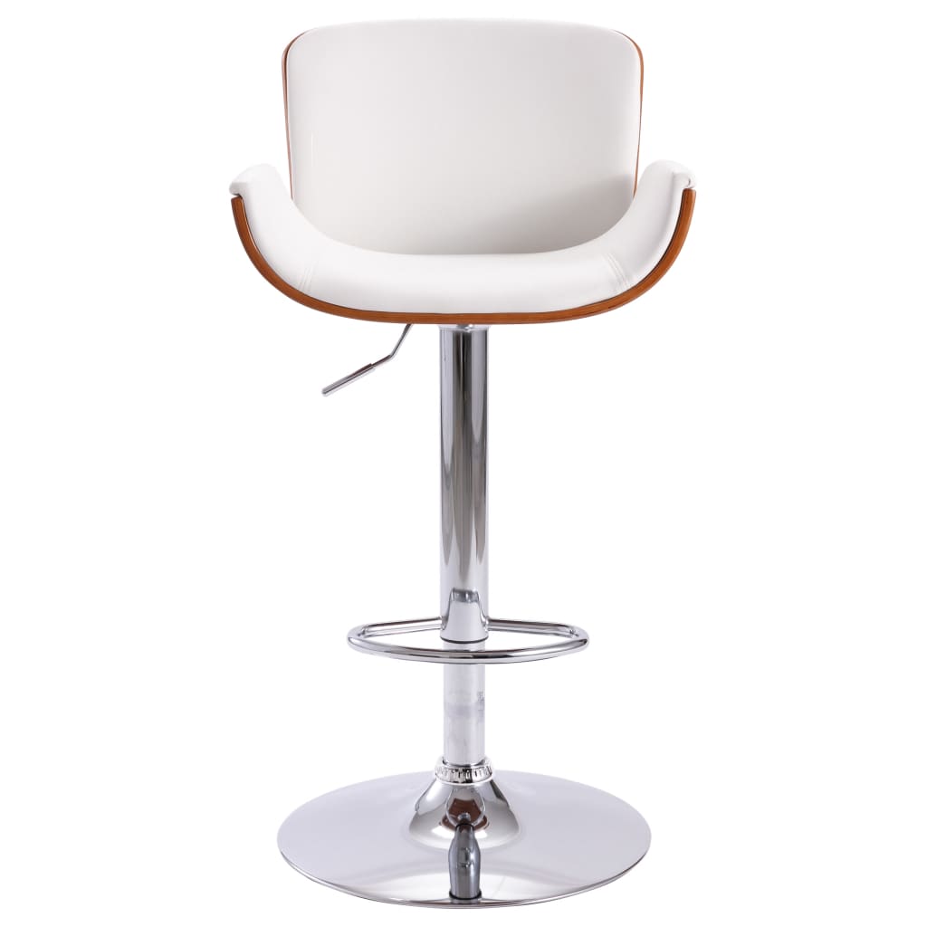 Tabouret de bar en cuir artificiel couleur crème