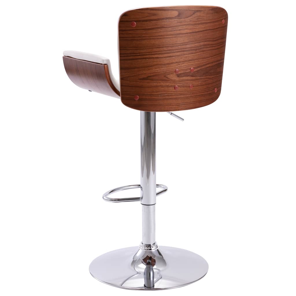 Tabouret de bar en cuir artificiel couleur crème