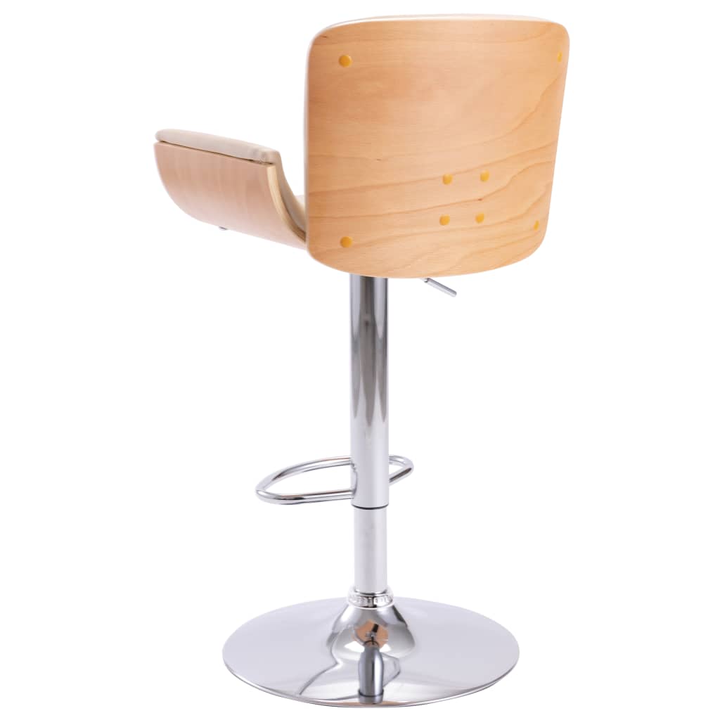 Tabouret de bar en cuir artificiel couleur crème