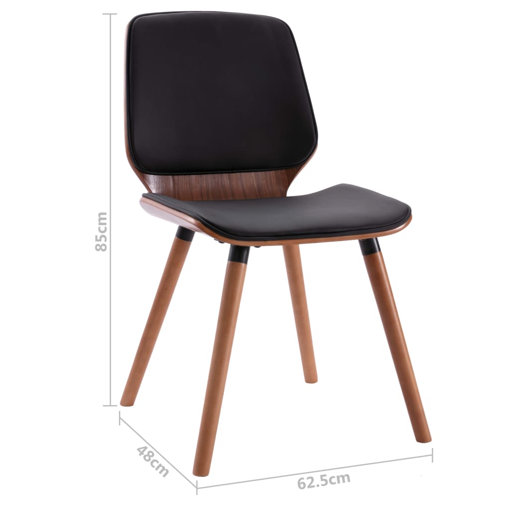 Eetkamerstoelen 2 st kunstleer