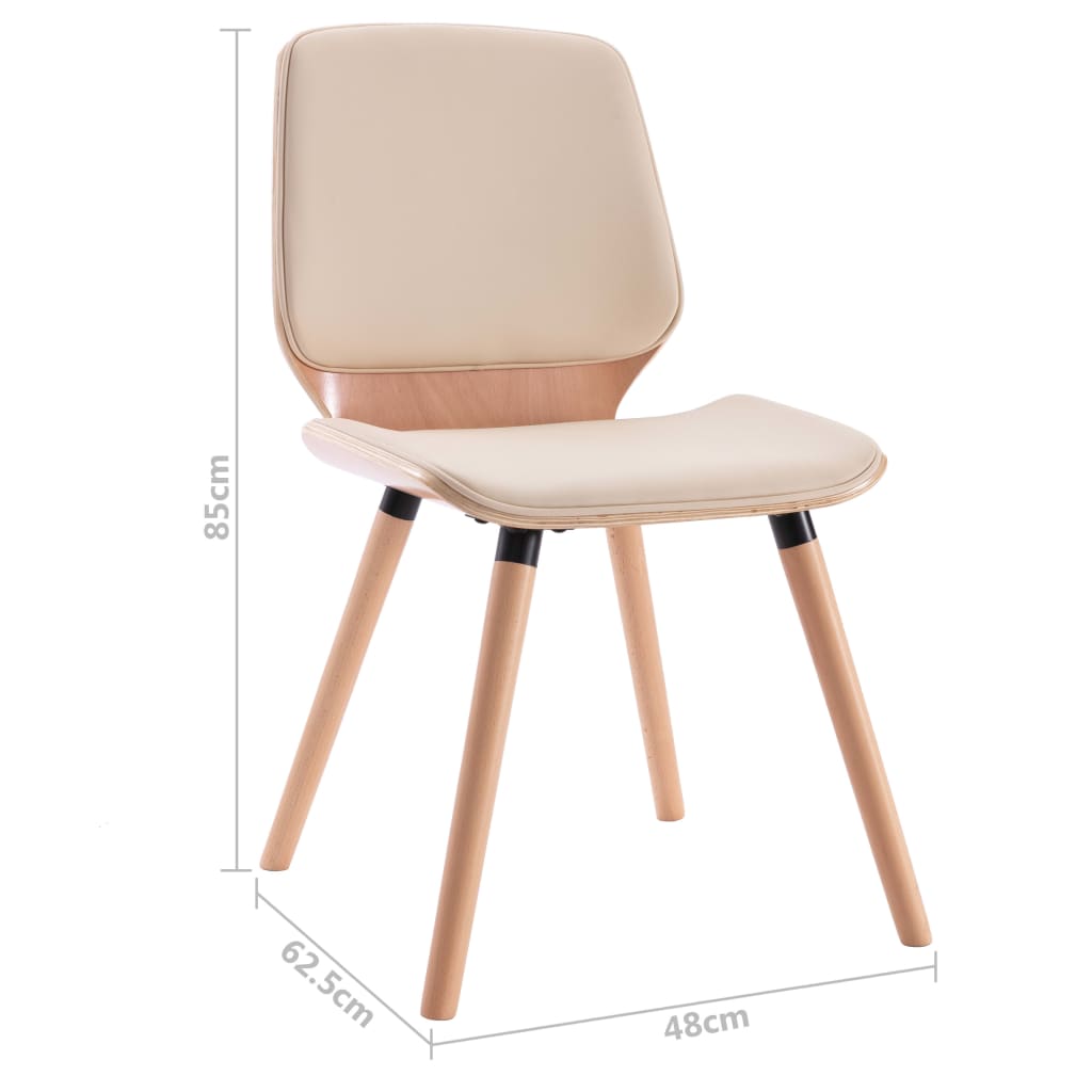 Eetkamerstoelen 2 st kunstleer