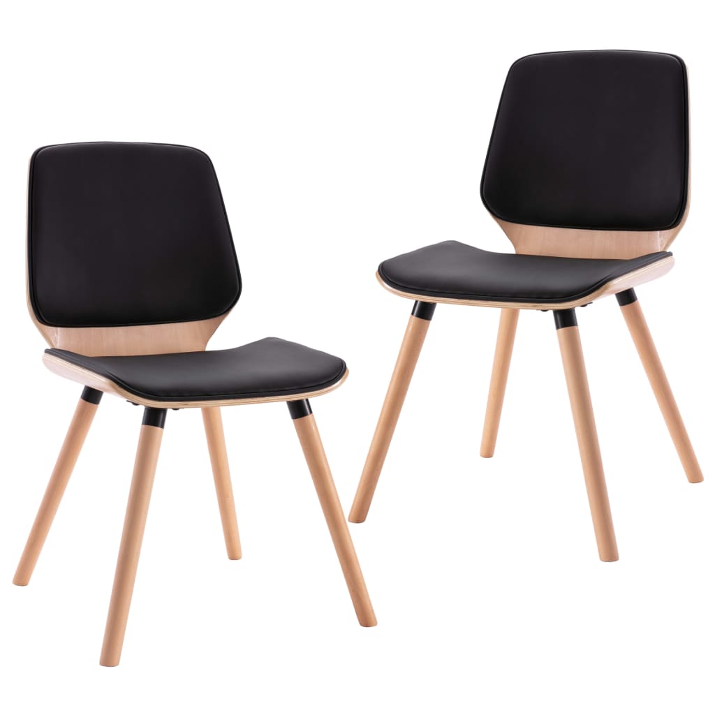 Chaises de salle à manger 2 pcs cuir artificiel crème