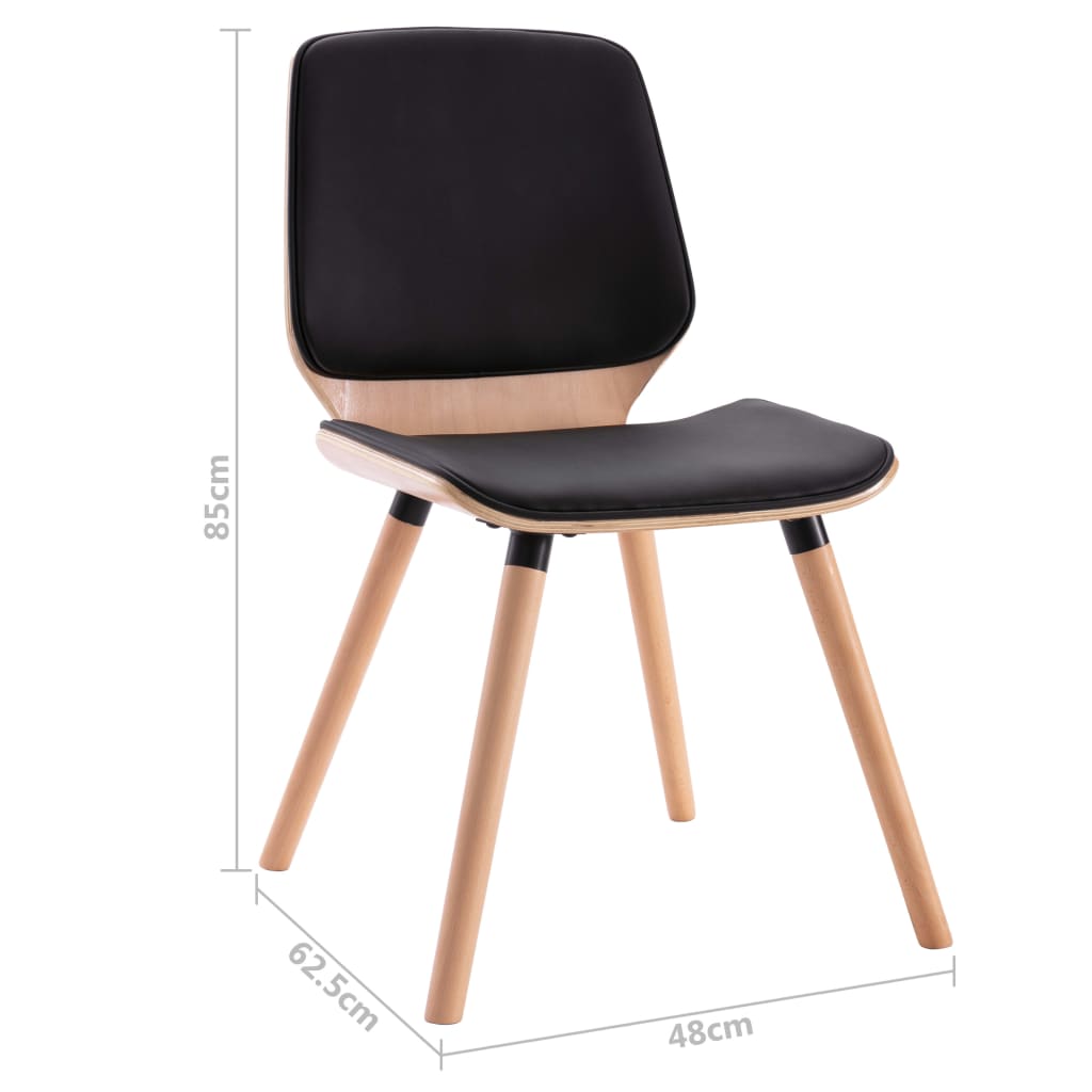 Eetkamerstoelen 2 st kunstleer