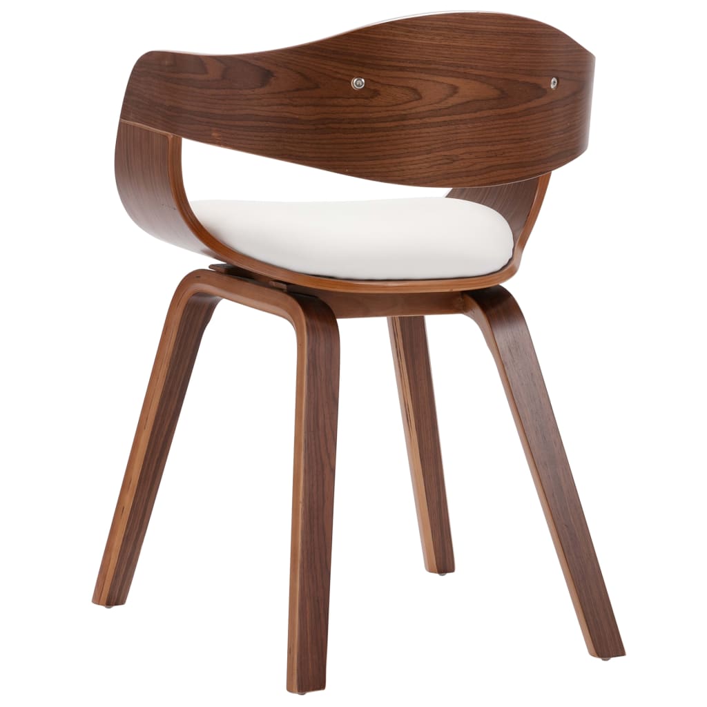 Eetkamerstoelen 2 st gebogen hout stof