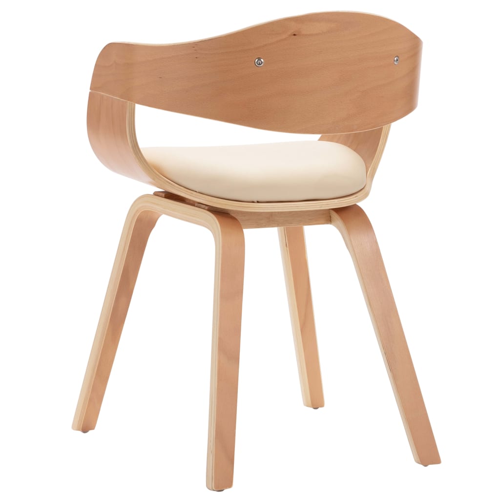 Eetkamerstoelen 2 st gebogen hout kunstleer