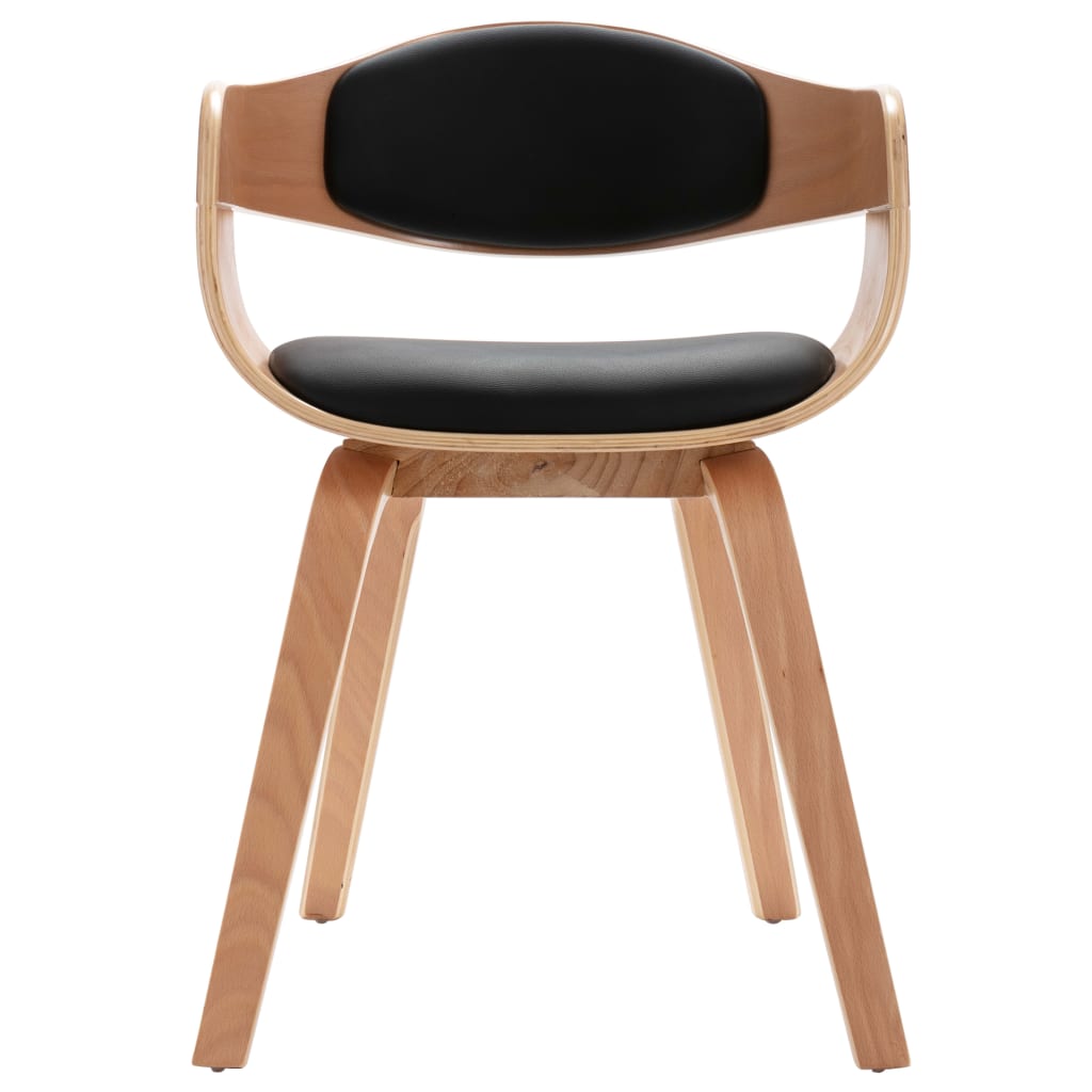 Eetkamerstoelen 6 st gebogen hout kunstleer