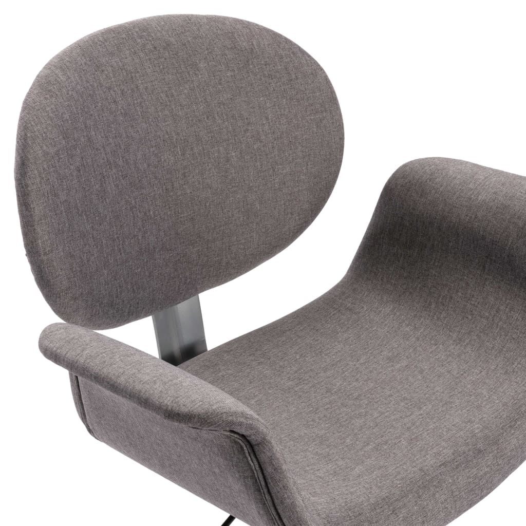 Chaises de salle à manger 4 pcs pivotantes en tissu gris