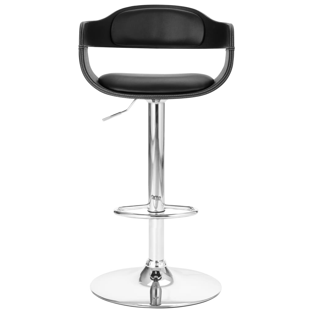 Tabouret de bar contreplaqué et tissu gris