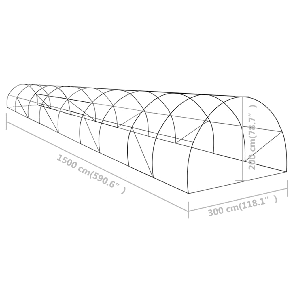 Serre 27 m² 900x300x200 cm