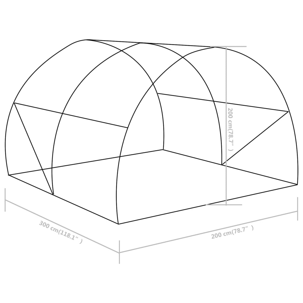 Serre 27 m² 900x300x200 cm