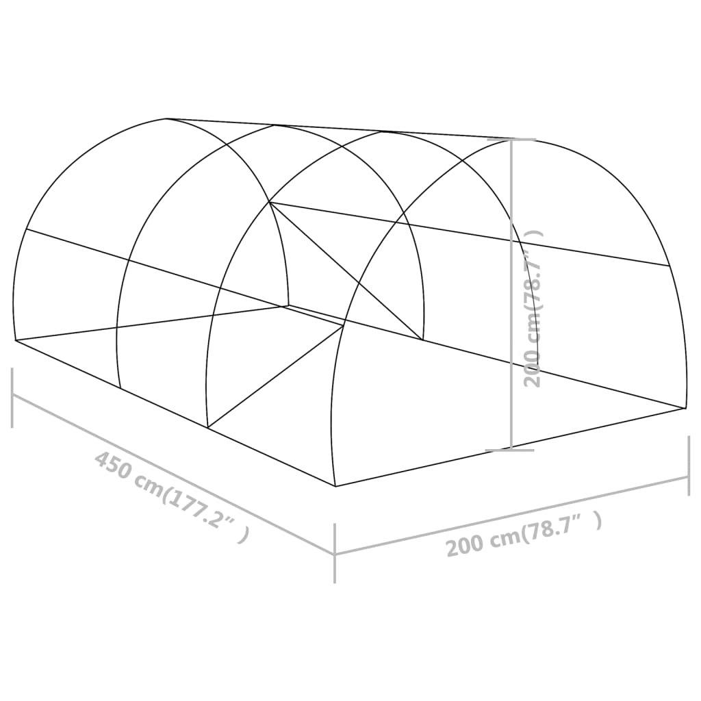 Serre 27 m² 900x300x200 cm