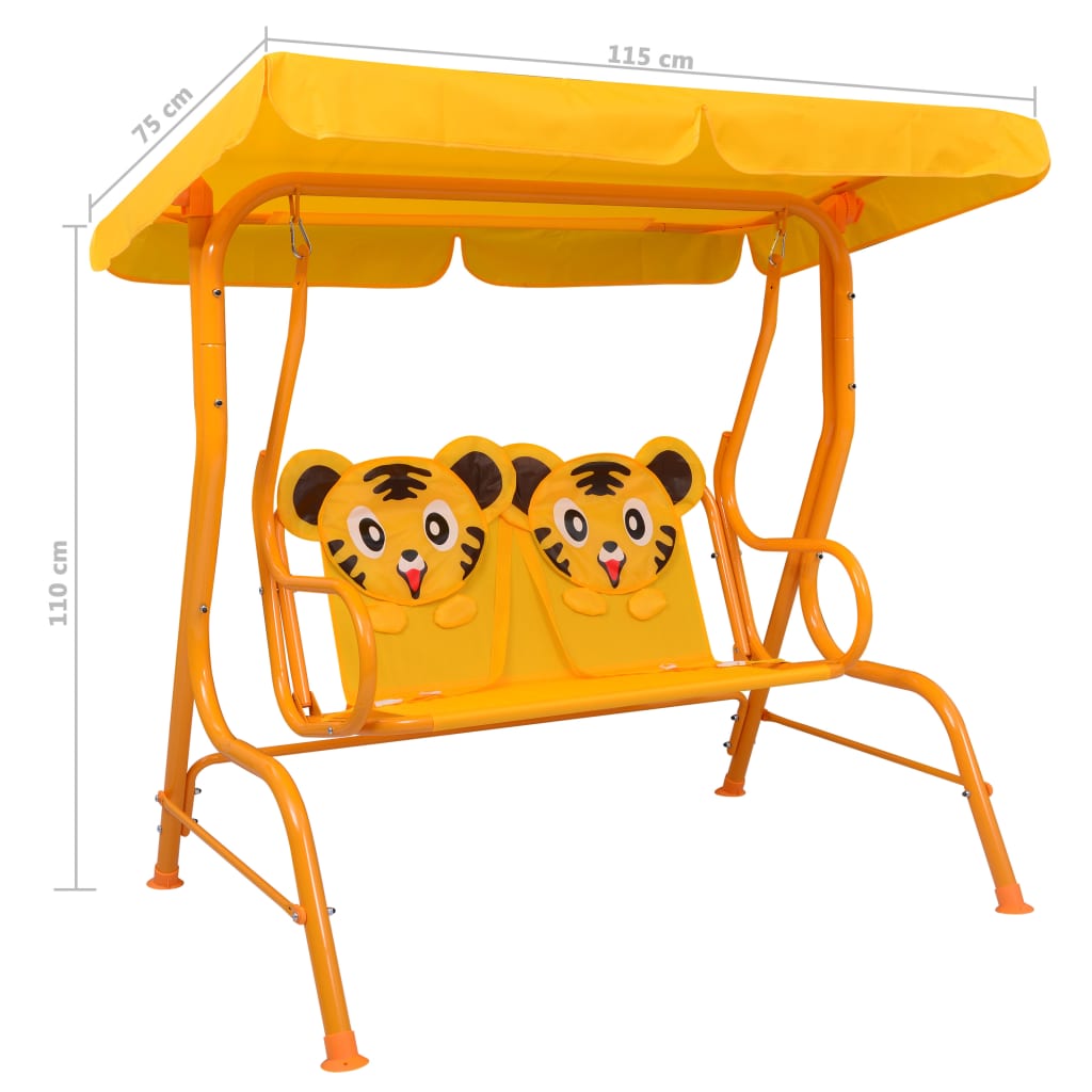 Kinderschommelbank 115x75x110 cm stof