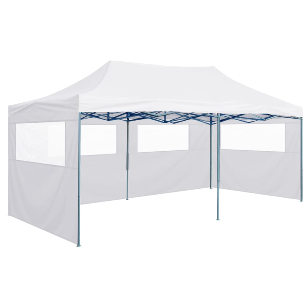 Partytent met 4 zijwanden inklapbaar 3x6 m staal