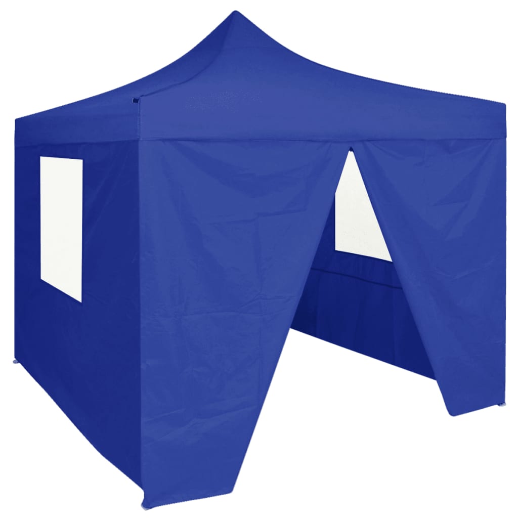 Partytent met 4 zijwanden inklapbaar 2x2 m staal