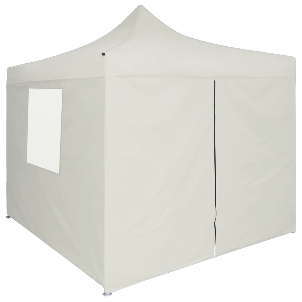 Partytent met 4 zijwanden inklapbaar 2x2 m staal