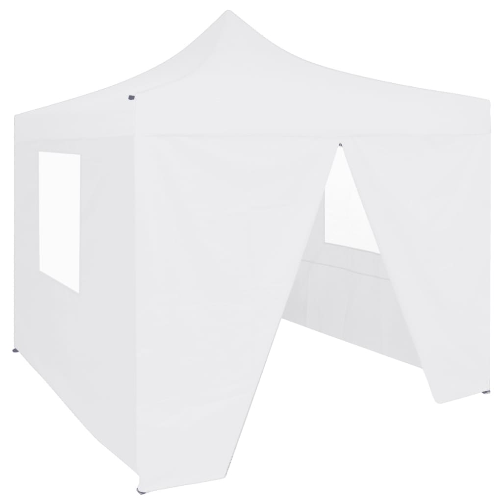 Partytent met 4 zijwanden inklapbaar 2x2 m staal