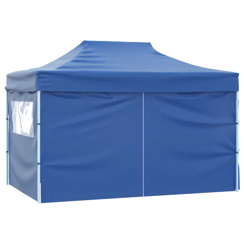 Partytent met 4 zijwanden inklapbaar 3x4 m staal wit