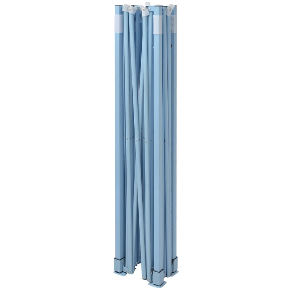 Tente de fête avec 4 parois latérales pliables 3x4 m acier blanc