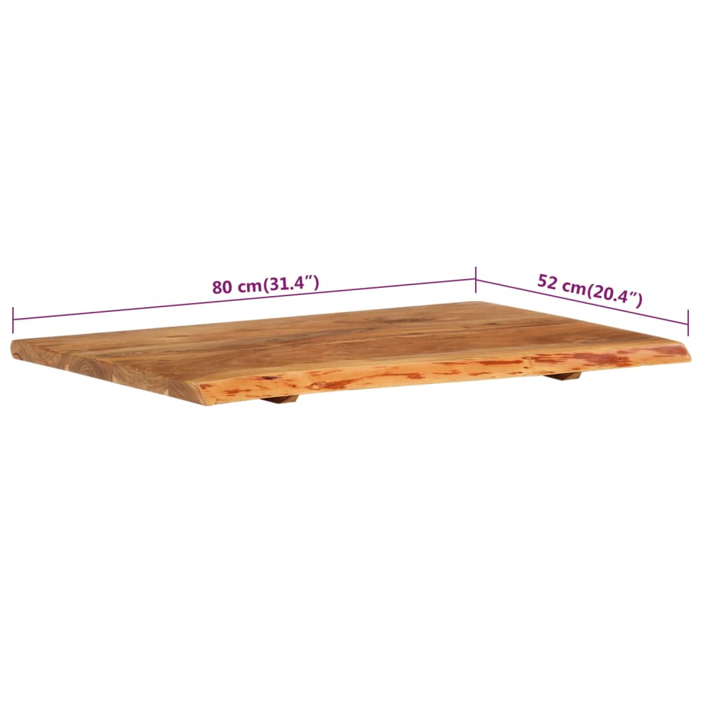 Wastafelblad 58x52x2,5 cm massief acaciahout