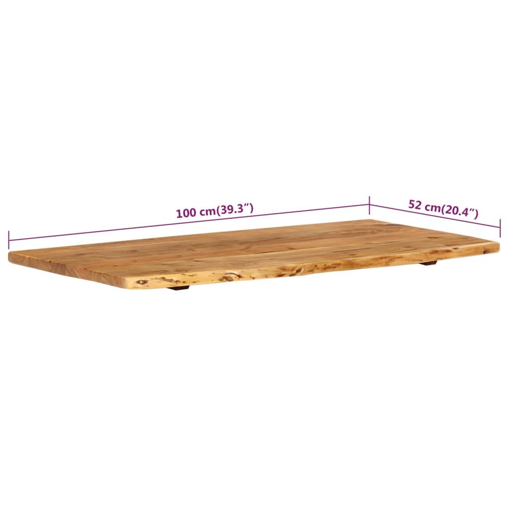 Wastafelblad 140x52x3,8 cm massief acaciahout