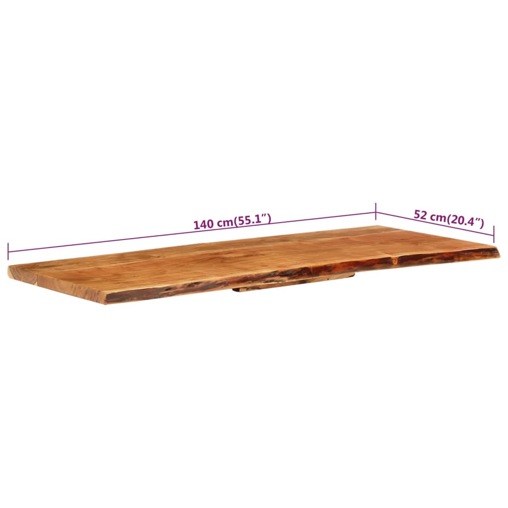 Wastafelblad 58x52x2,5 cm massief acaciahout