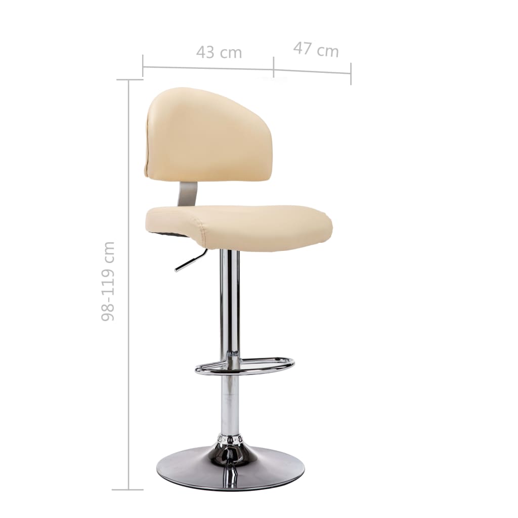 Tabourets de bar 2 pcs simili cuir