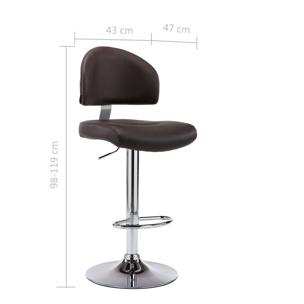 Tabourets de bar 2 pcs simili cuir