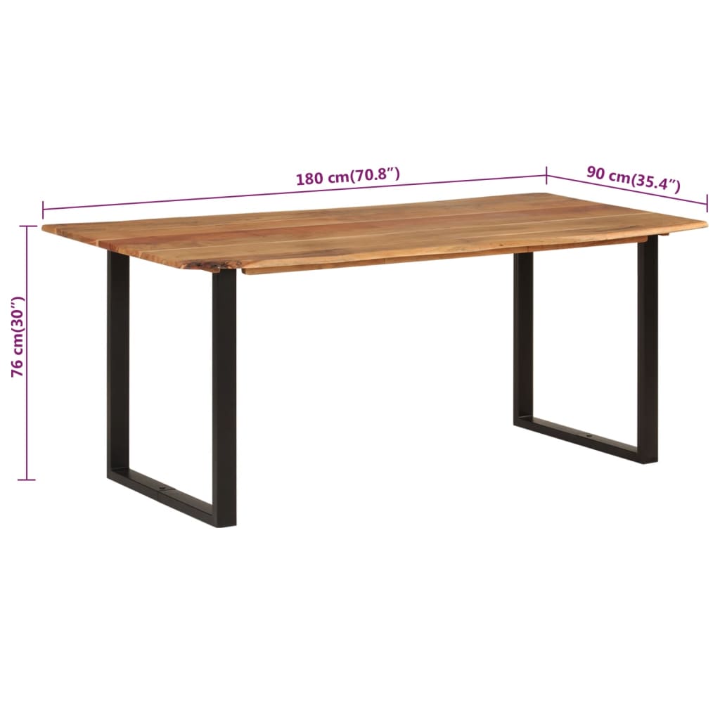 Eettafel 110x50x76 cm massief acaciahout