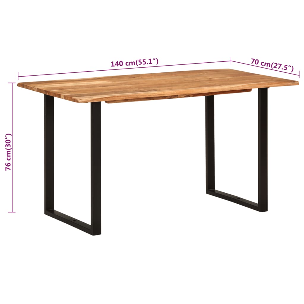 Eettafel 110x50x76 cm massief acaciahout