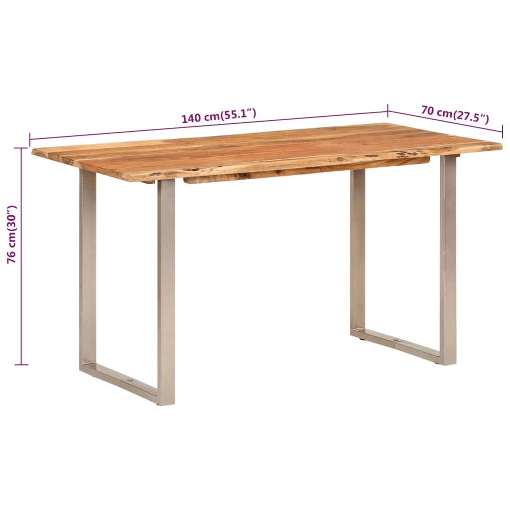 Eettafel 110x50x76 cm massief acaciahout