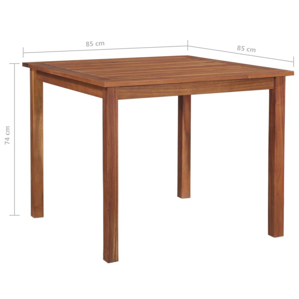 Table de jardin 150x90x74 cm en bois d'acacia massif