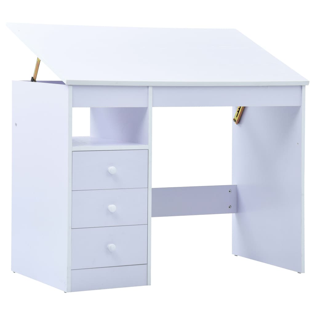 Table à dessin/bureau pour enfants inclinable blanc