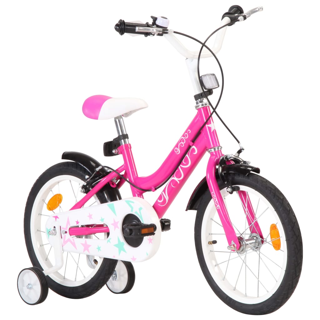 Kinderfiets 16 inch zwart en blauw